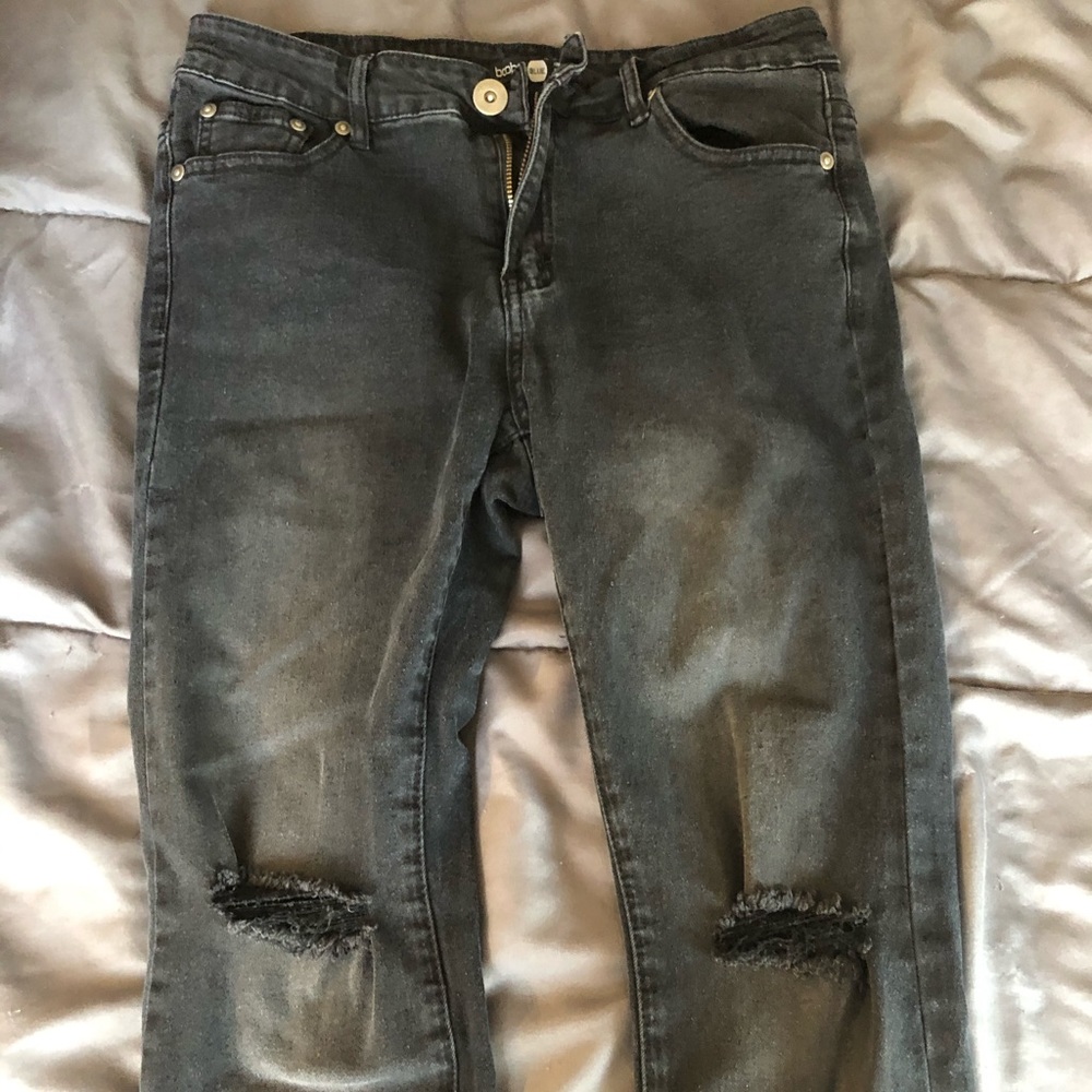 High waisted ripped knee skinny Jean - Picture 6 of 9